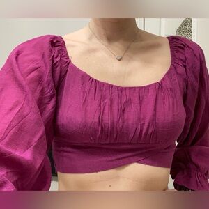 Cropped Long Sleeve Top